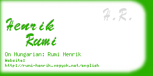 henrik rumi business card